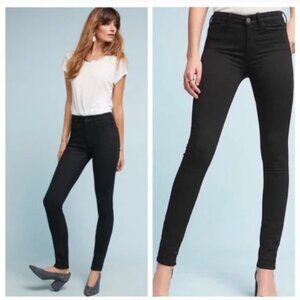 ANTHROPOLOGIE Pilcro and the Letterpress High Rise Skinny Jeans Black Sz 25